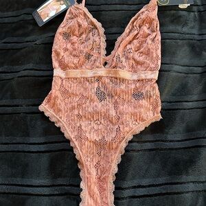 Lace Peach Bodysuit